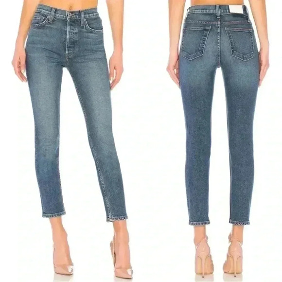 Re/Done Denim - RE/DONE 90s High Rise Ankle Crop Jeans Western Rinse sz 25